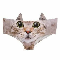Kinky Cloth Kittens 3D Animal Face Panties