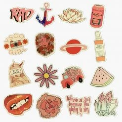 Kinky Cloth Top & Tees 50pcs Cartoon Moto Stickers For Laptop