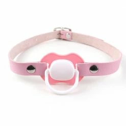 Kinky Cloth Adult Pacifier Gag With Choker Collar ABDL - Adult Baby