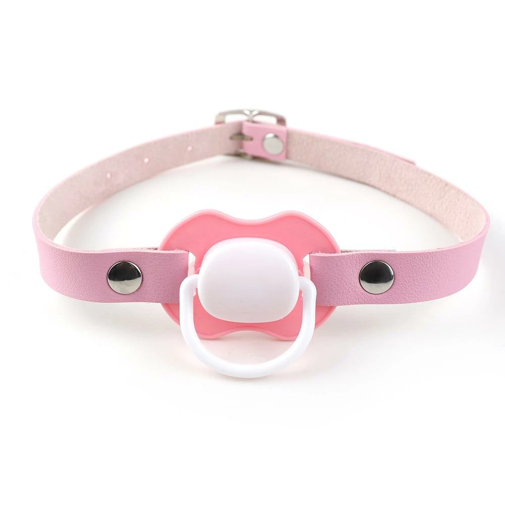 Kinky Cloth Adult Pacifier Gag With Choker Collar ABDL - Adult Baby 4 Kinky Cloth Adult Pacifier Gag With Choker Collar ABDL - Adult Baby