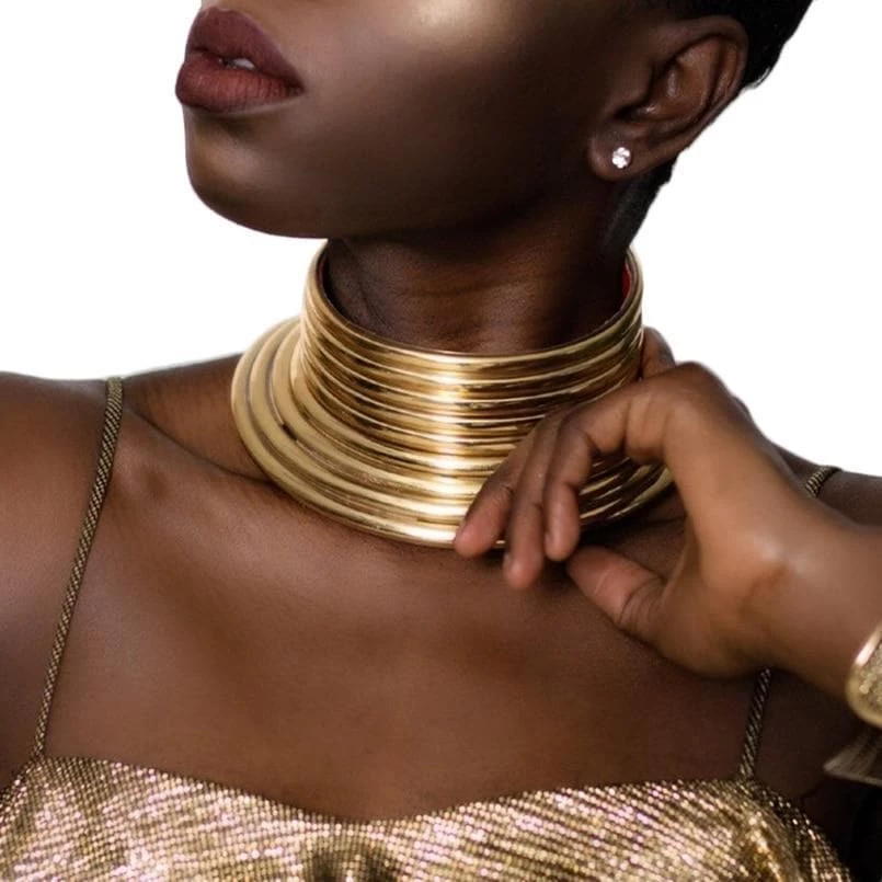 Kinky Cloth African Throat Collar Collars & Chokers 6 Kinky Cloth African Throat Collar Collars & Chokers