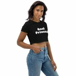 Kinky Cloth Anal Princess White Organic Crop Top BDSM