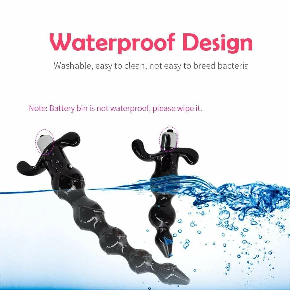 Kinky Cloth Soft Anal Beads Vibrator 5 Kinky Cloth Soft Anal Beads Vibrator