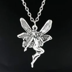 Kinky Cloth Goth Angel Fairy Pendant Necklace