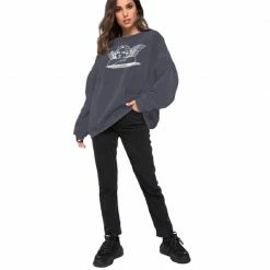 Kinky Cloth Angel Print Oversized Sweatshirts Top & Tees