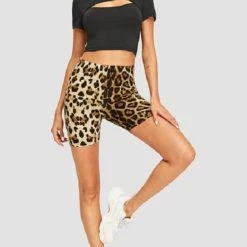 Kinky Cloth Animal Print Cycling Shorts