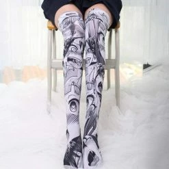 Kinky Cloth Anime Pattern Cartoon Printed Socks Cosplay