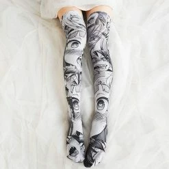 Kinky Cloth Anime Pattern Cartoon Printed Socks Cosplay