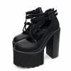 Kinky Cloth Ankle Strap Platform Doll Shoes