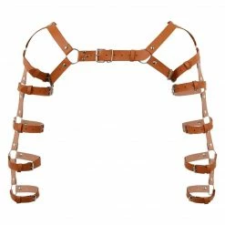 Kinky Cloth Goth Arms Caged Chest Harness With O Rings
