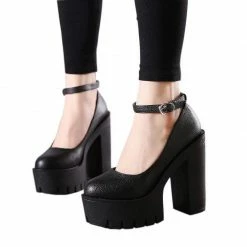Kinky Cloth Cosplay Baby Doll Thick Heel Platform Pumps