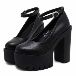 Kinky Cloth Cosplay Baby Doll Thick Heel Platform Pumps