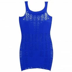 Kinky Cloth Dresses Hollow Out Fishnet Mini Dress