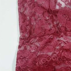 Kinky Cloth Back Cross Band Lace Teddy