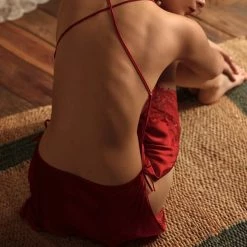 Kinky Cloth Lingerie & Panties Backless Satin Lingerie