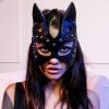 Kinky Cloth BDSM Bad Kitty Studded Face Mask
