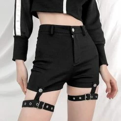 Kinky Cloth Bandage Elastic High Waist Shorts Skirts