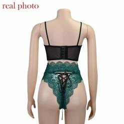 Kinky Cloth Bandage Lace High Waist Lingerie Set Lingerie & Panties