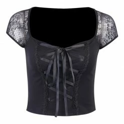 Kinky Cloth Bandage Lace Mesh Top