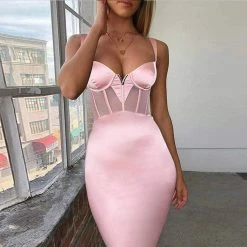 Kinky Cloth Bandage Mesh Dress