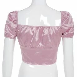 Kinky Cloth Bandage Satin Vintage Blouse
