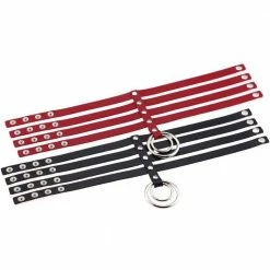 Kinky Cloth Banded Belt Collar Goth