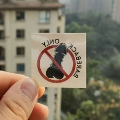 Kinky Cloth Bareback Only Temporary Tattoo