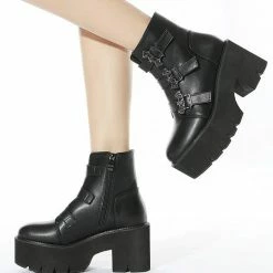 Kinky Cloth Bat Demonia Platform Boots