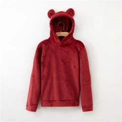 Kinky Cloth Bear Ears Sweatshirt Hoodie