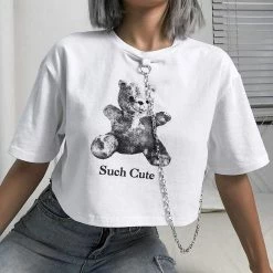 Kinky Cloth Bear With Chains Loose Crop Top Pet Play