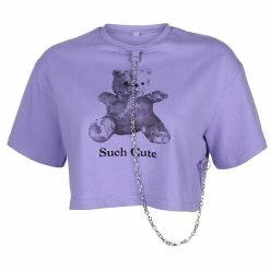 Kinky Cloth Bear With Chains Loose Crop Top Pet Play