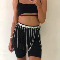 Kinky Cloth Belly Chain Tassel Harness BDSM