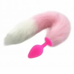 Kinky Cloth Pet Play Berry And Cream Tail Plug
