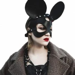 Kinky Cloth BDSM Big Mouse Ears Face Mask