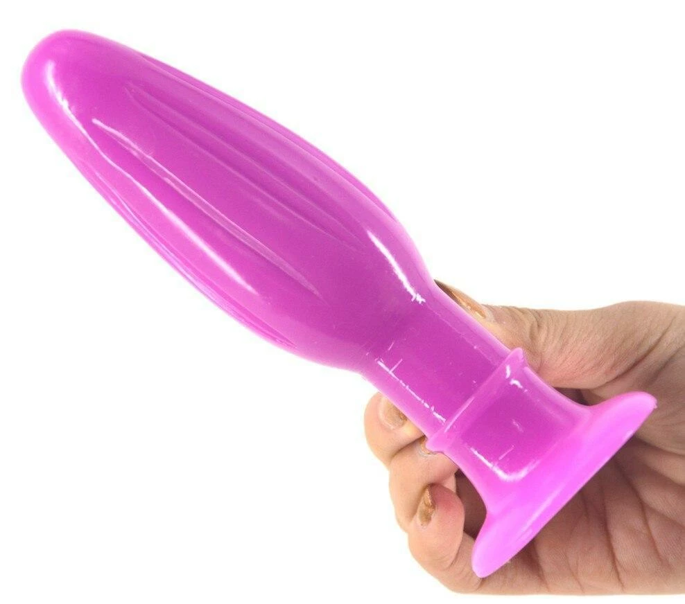 Kinky Cloth Anal Toys Big Pink Suction Plug Dildo 1 Kinky Cloth Anal Toys Big Pink Suction Plug Dildo