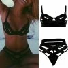 Kinky Cloth BDSM Black Bandage Swimsuit Set