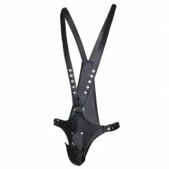Kinky Cloth BDSM Black Bondage Body Vest For Men