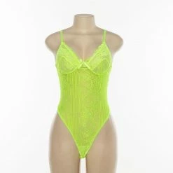 Kinky Cloth Lingerie & Panties Black Bow Lace Bodysuit