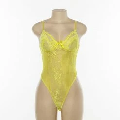 Kinky Cloth Lingerie & Panties Black Bow Lace Bodysuit