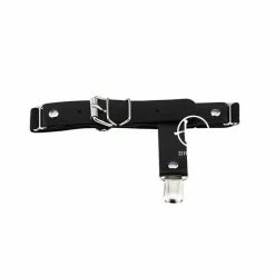Kinky Cloth Goth Black Bow Single Clip Garter Belt