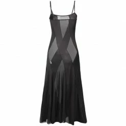 Kinky Cloth Black Flash Long Dress Nightdress
