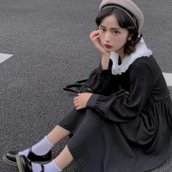 Kinky Cloth Black Gothic Lolita Sailor Dress