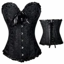 Kinky Cloth Black Gothic Plus Size Corsets
