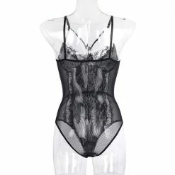 Kinky Cloth Black Lace Bodysuit Onesies & Bodysuits