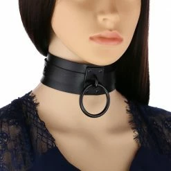 Kinky Cloth Black O-Ring Gothic Choker