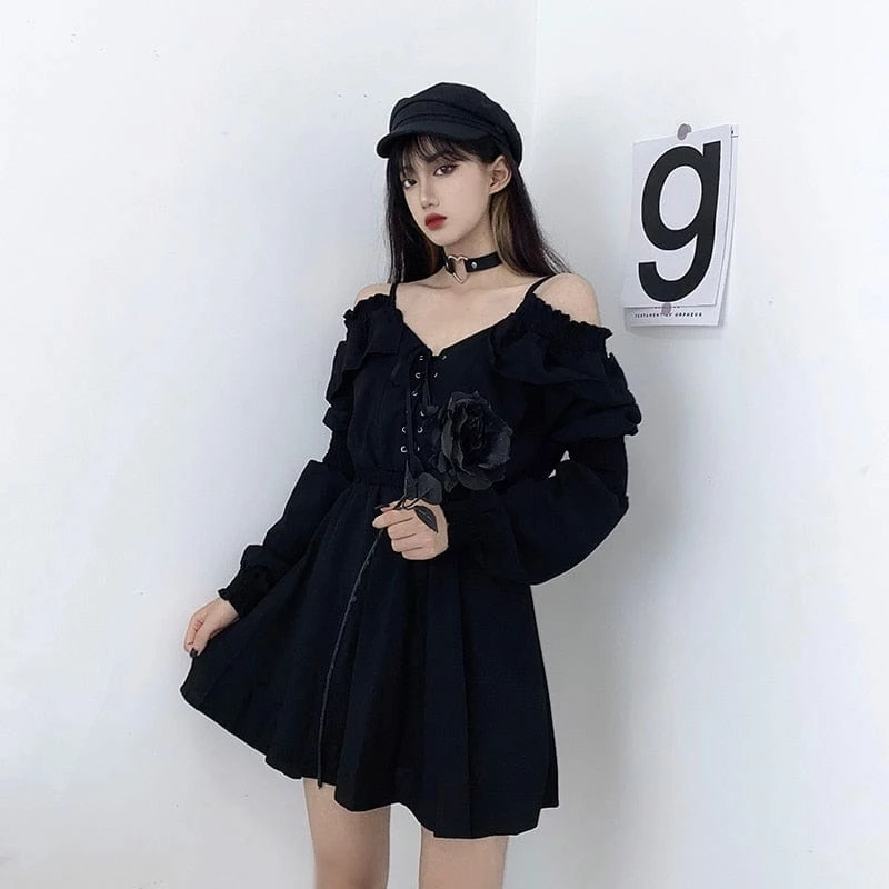 Kinky Cloth Black Off Shoulder Dress Dresses 3 Kinky Cloth Black Off Shoulder Dress Dresses