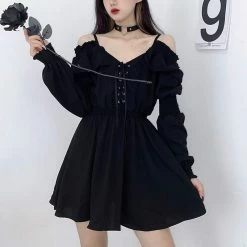 Kinky Cloth Black Off Shoulder Dress Dresses