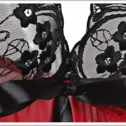 Kinky Cloth Black Red Transparent Lingerie Babydolls Dress Dresses