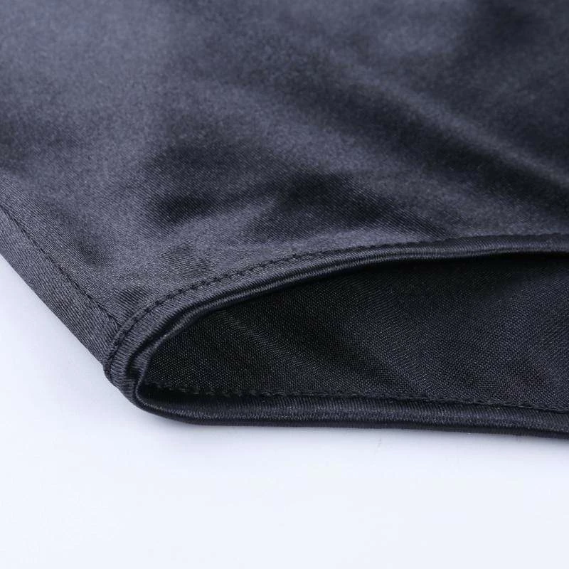 Kinky Cloth Raves & Festivals Black Spaghetti Strap Bodysuit 6 Kinky Cloth Raves & Festivals Black Spaghetti Strap Bodysuit