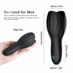 Kinky Cloth Black Squid Glans Vibrator For Men